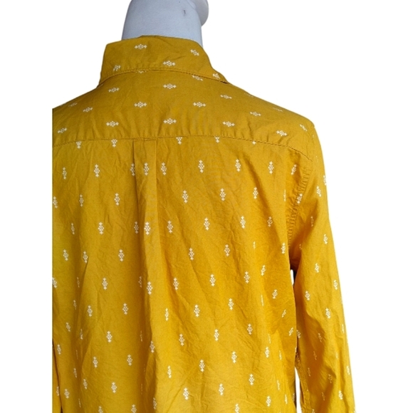 Garnet Hill Signature Organic Pima Cotton Essential Button Up Shirt Size 12 - Picture 7 of 8